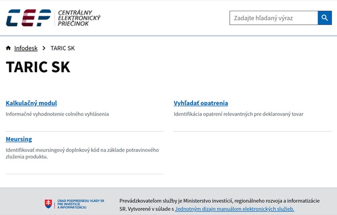 Taric/Kvóta - Infodesk CEP